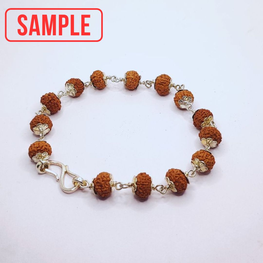 Rudraksha Bracelet With Silver Capping