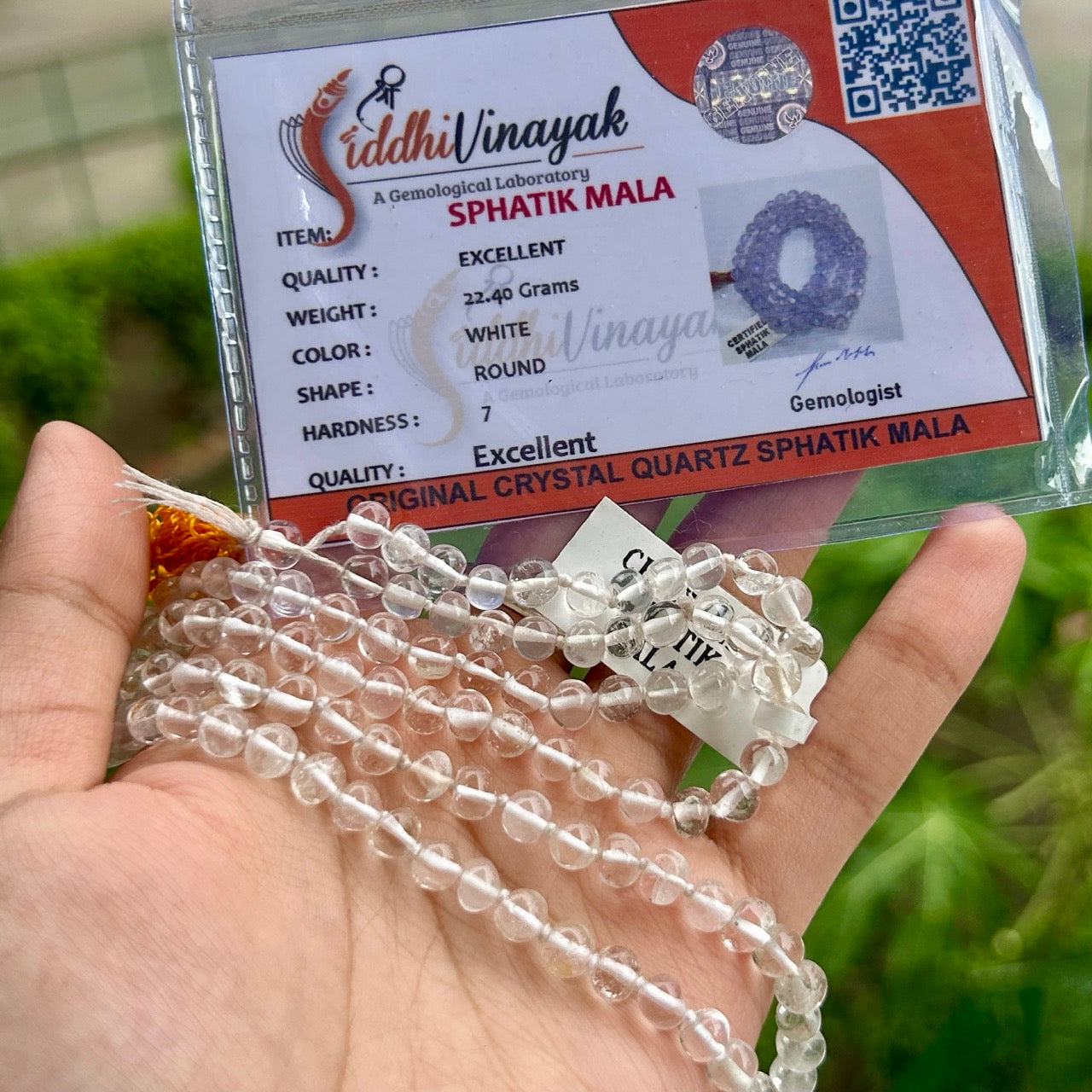 Sphatik Mala - With Certificate