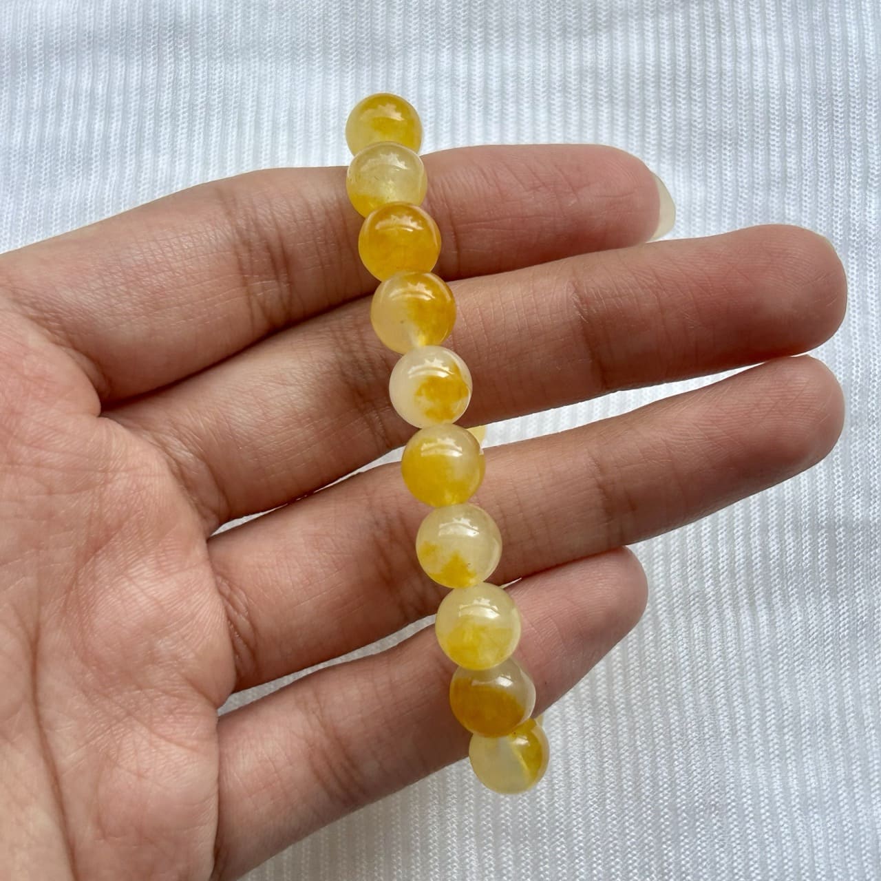 Yellow Agate Bracelet - Close up