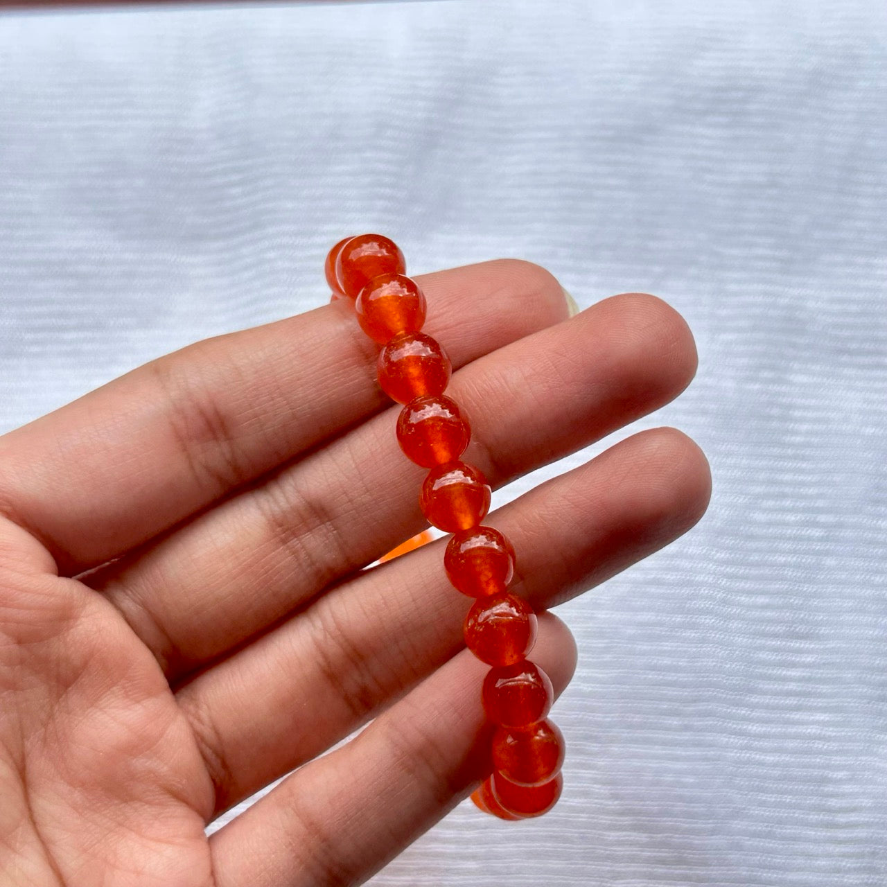 Carnelian Bracelet Fiery Ember - Close Up