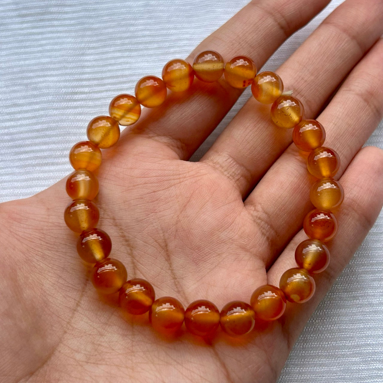 Carnelian Bracelet Sunset Glow - In Hand