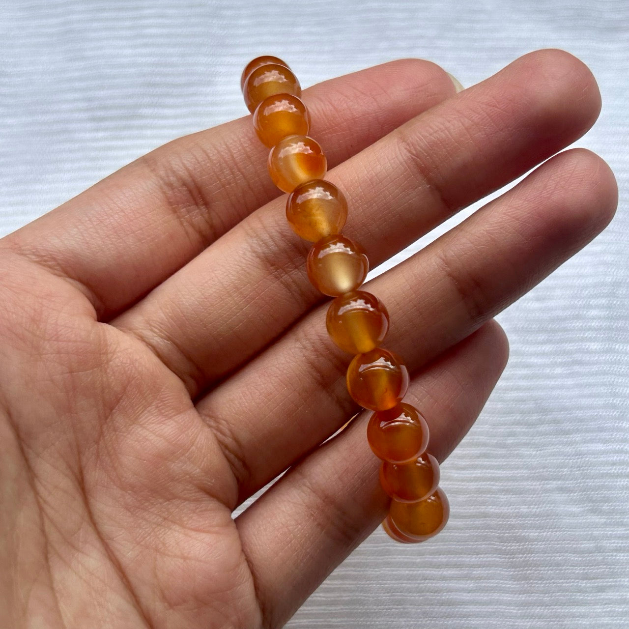 Carnelian Bracelet Sunset Glow - Close Up