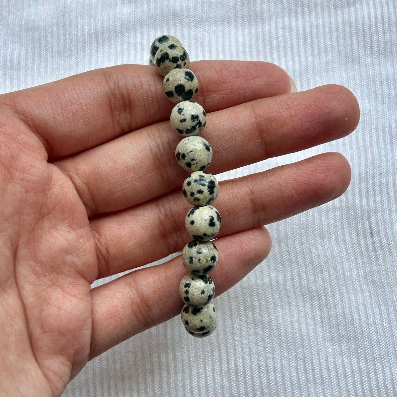 Dalmatian Jasper Bracelet - Close up