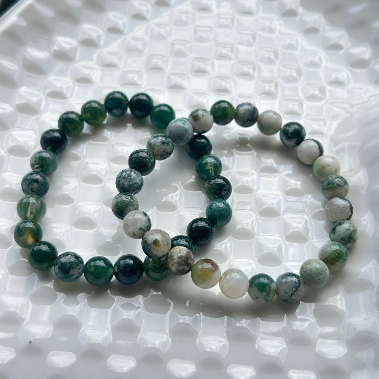 Moss Agate Bracelets
