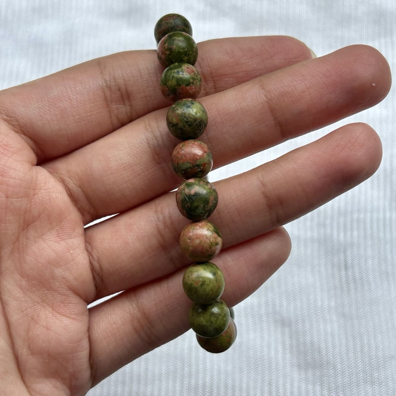 Unakite Bracelet - Close Up