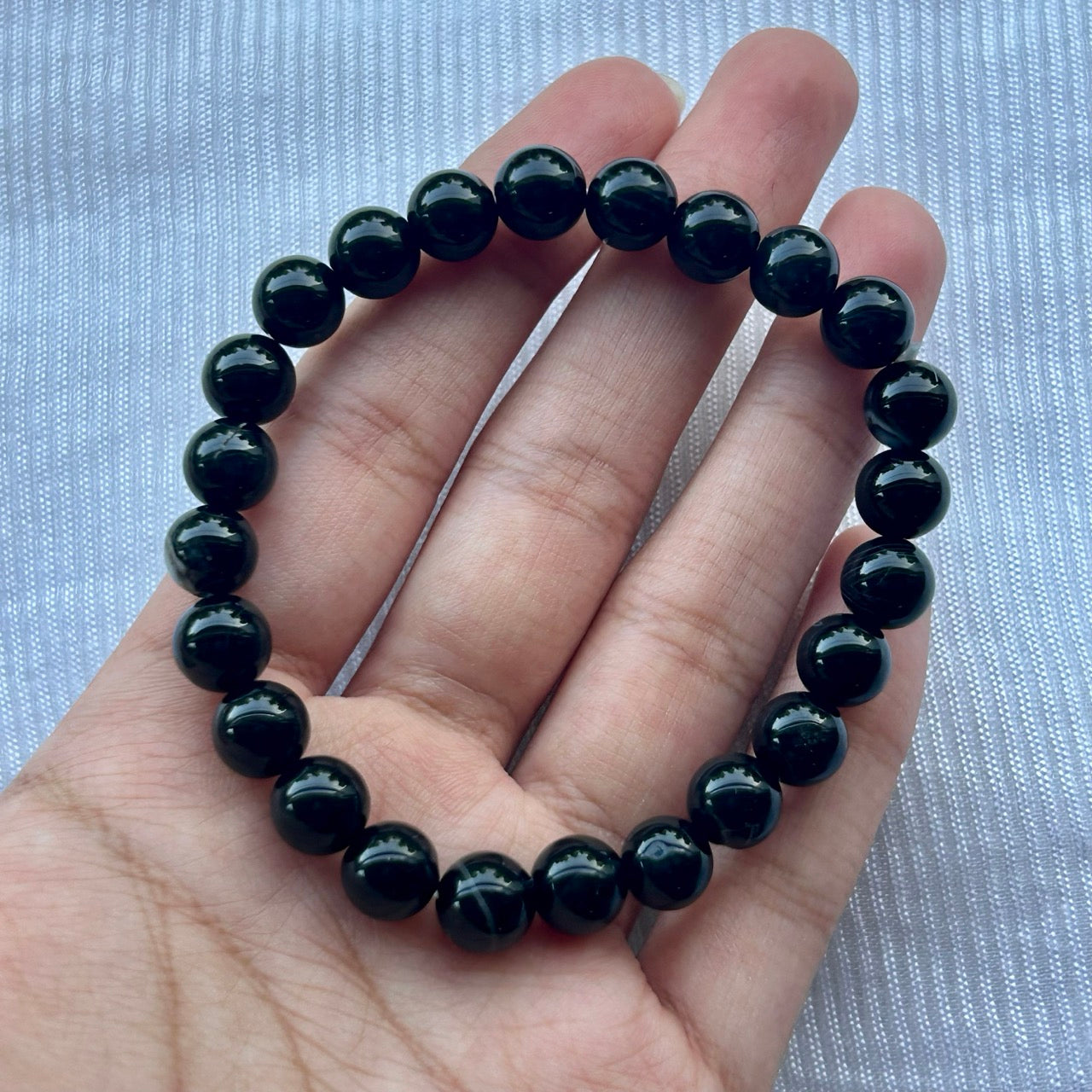 Black Agate Bracelet - In Hand