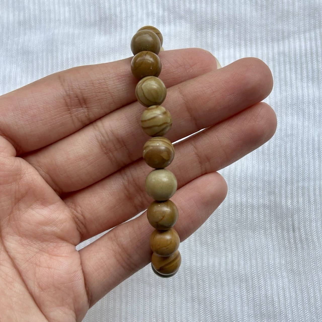 Camel Jasper Bracelet - Close up