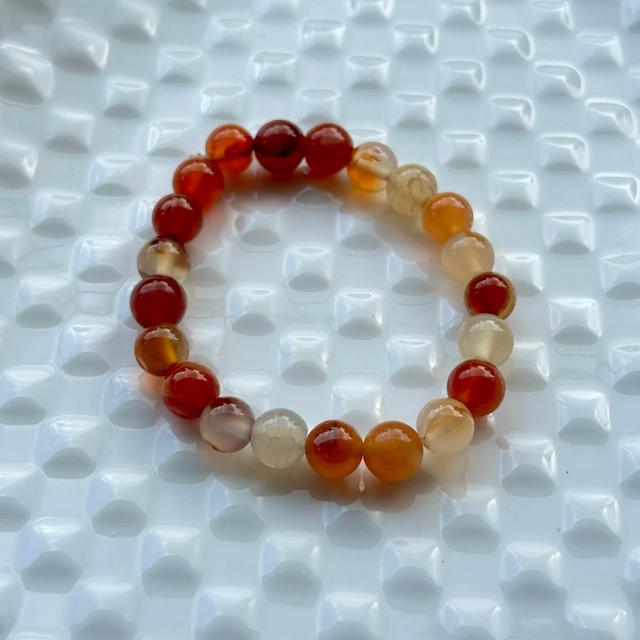 Orange Agate Banded Bracelet