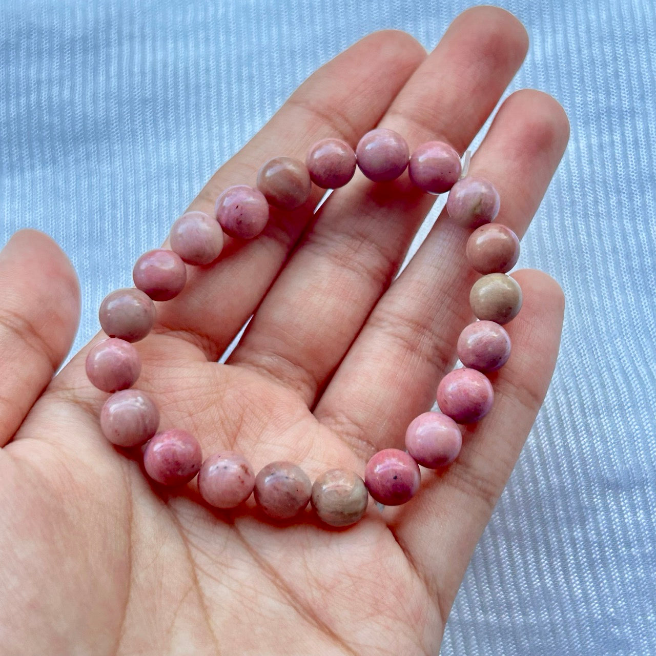 Rhodochrosite Bracelet - In Hand