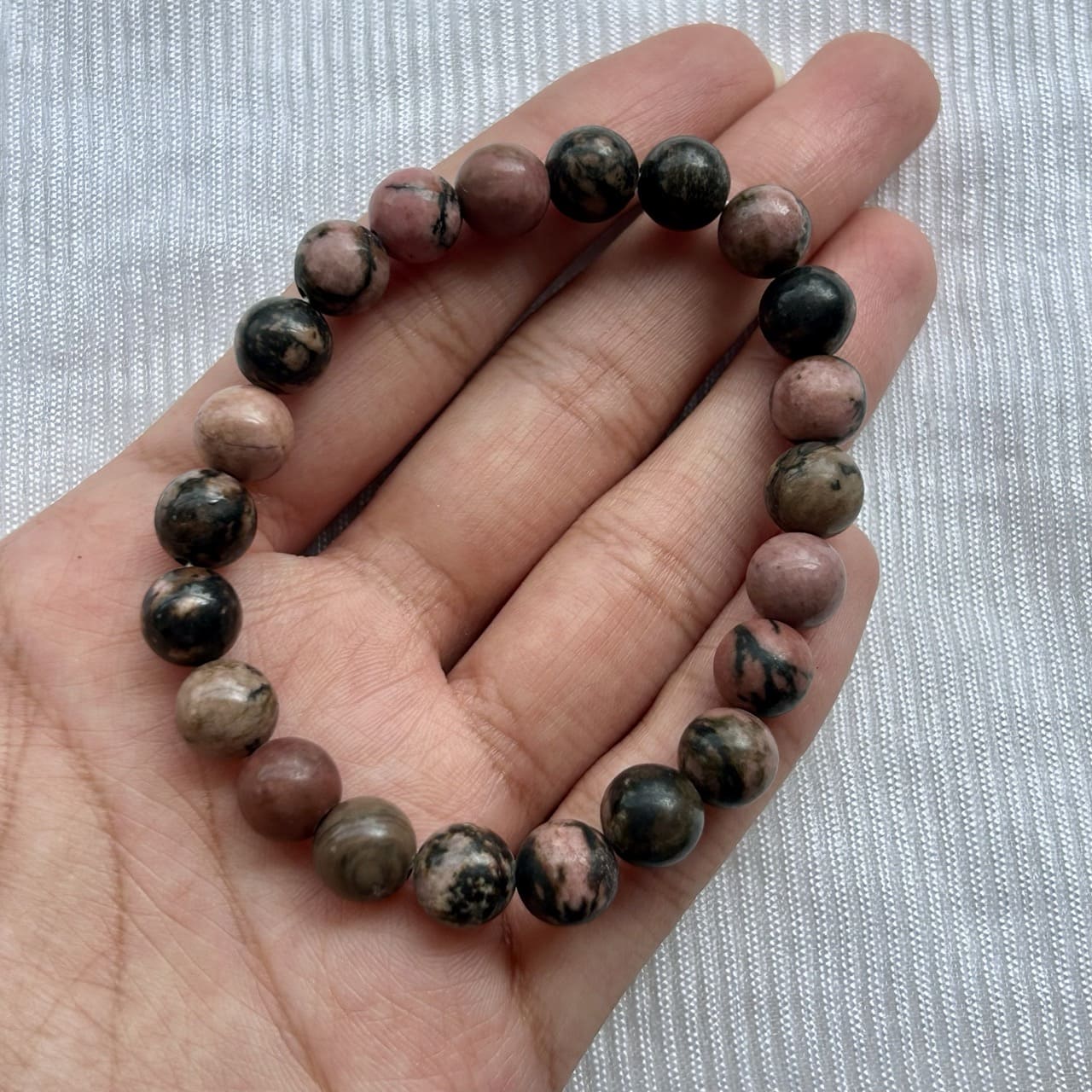 Rhodonite Bracelet - In hand