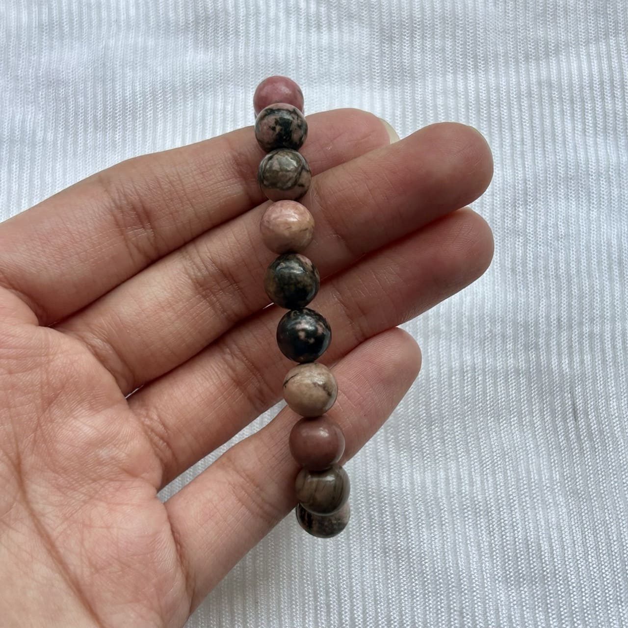 Rhodonite Bracelet - Close up